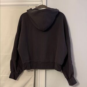 Abercrombie & Fitch Dark Gray Cropped Hoodie